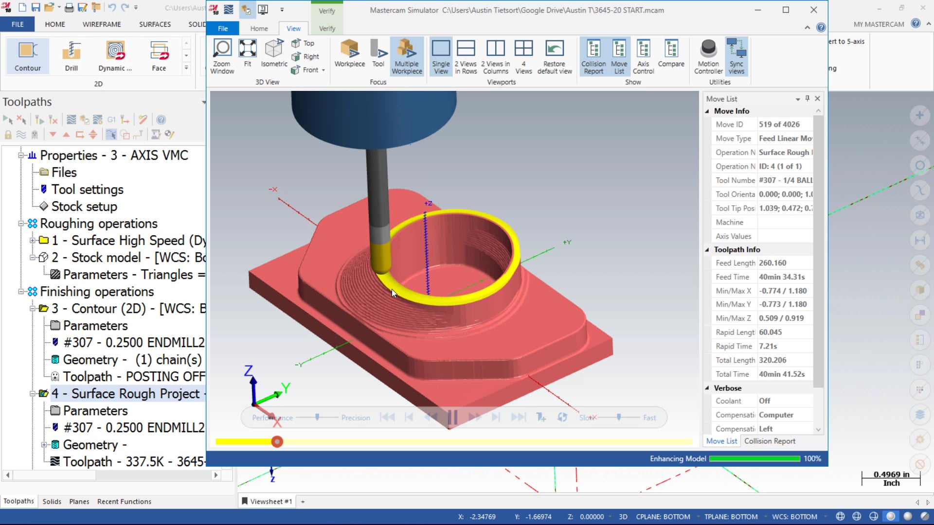 3D Mill Roughing Toolpaths