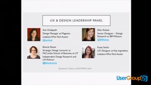 USER EXPERIENCE AND DESIGN PANEL