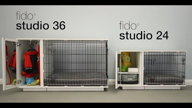 Fido Studio 36 Dog Crate - Walnut