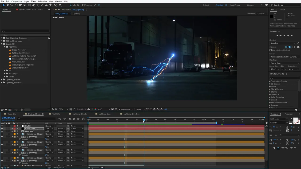 Эффекты электричества в After Effects on Vimeo