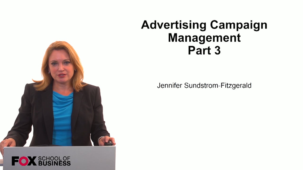 Advertising Campaign Management Part 3