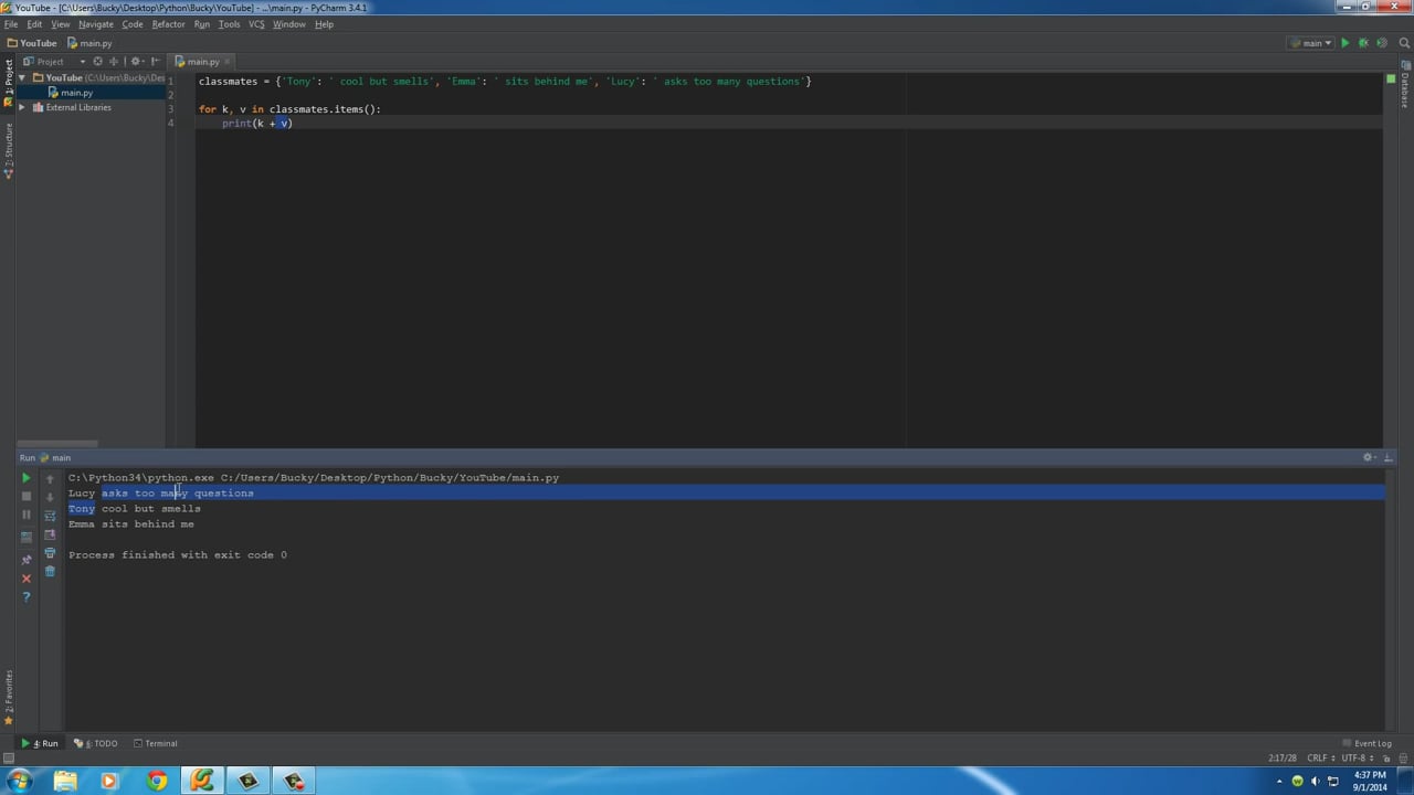 20.Python Programming Tutorial - 20 - Dictionary on Vimeo