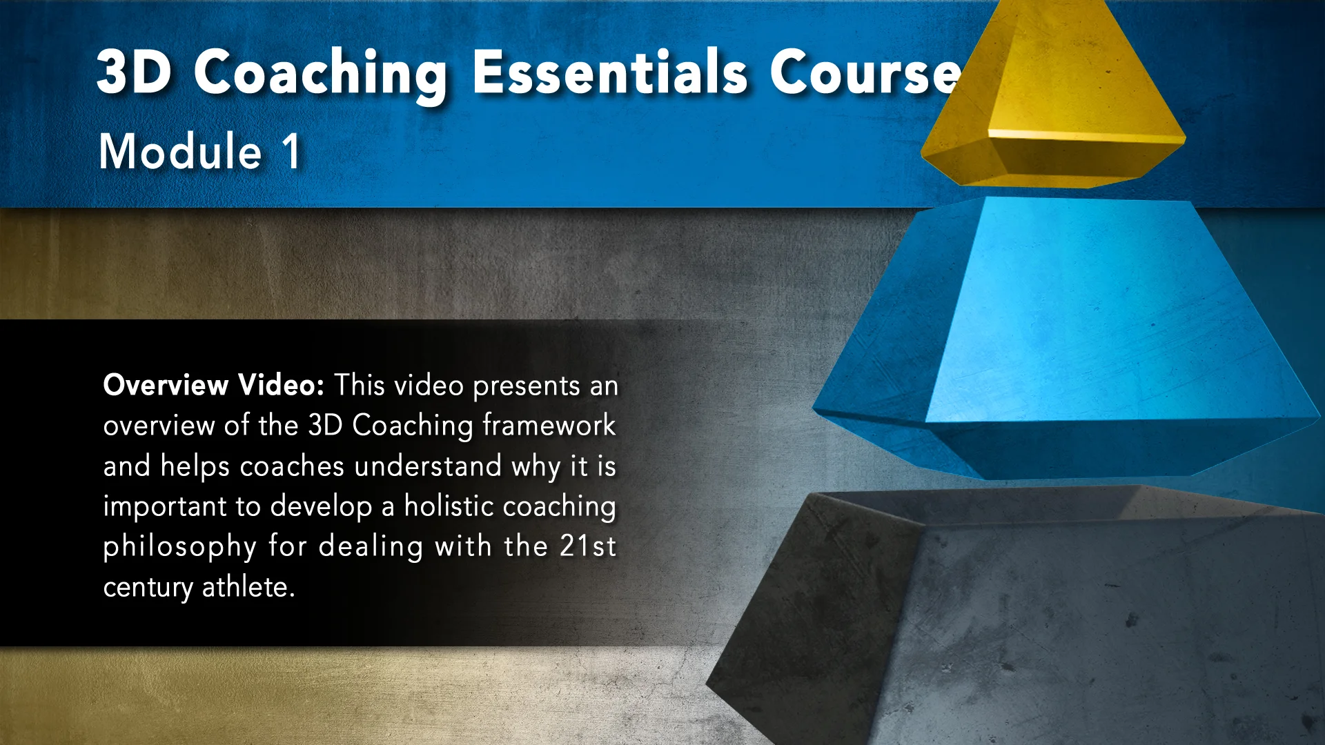 1 - 3D Coaching Essentials Course - Opener on Vimeo