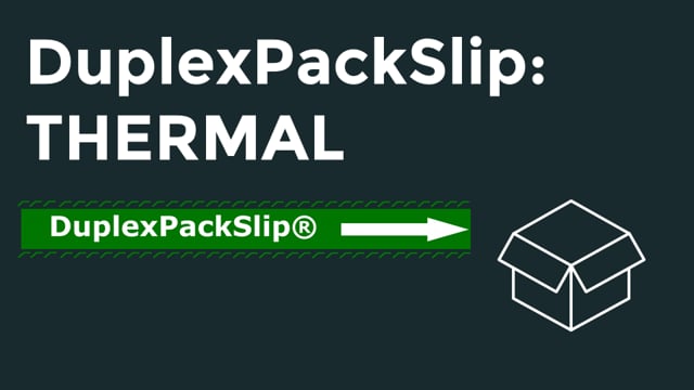 DuplexPackSlip Thermal Labels Intro