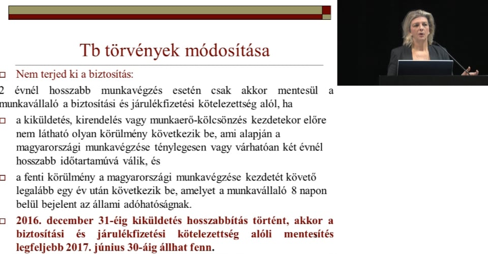 A Tb. járulékok, adók 2017. január 1-jétől érvényes szabályai - videó