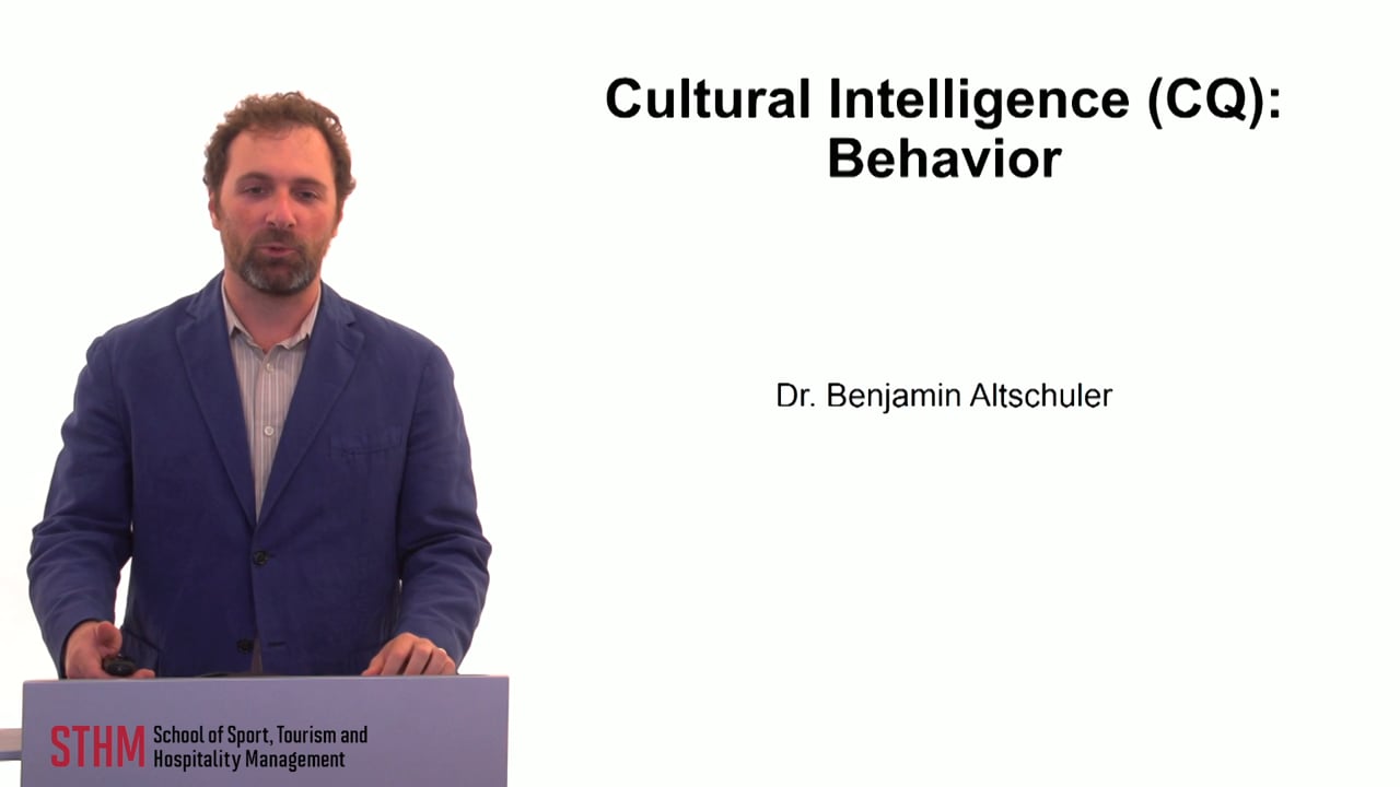 Cultural Intelligence (CQ) Behavior