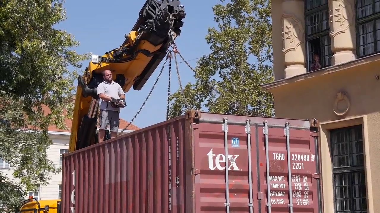 SAID TO CONTAIN: container arriving in ljubljana! on Vimeo