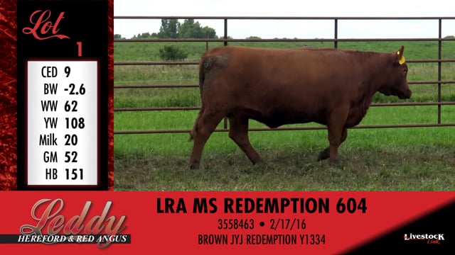 Lot #1 - LRA MS REDEMPTION 604