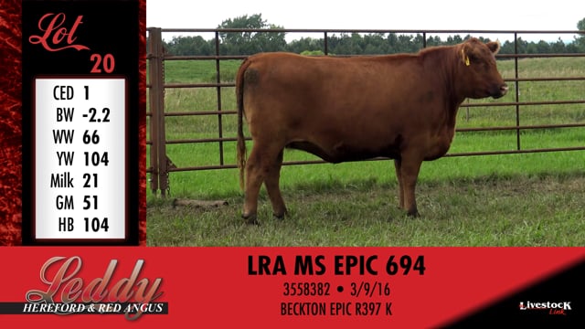 Lot #20 - LRA MS EPIC 694