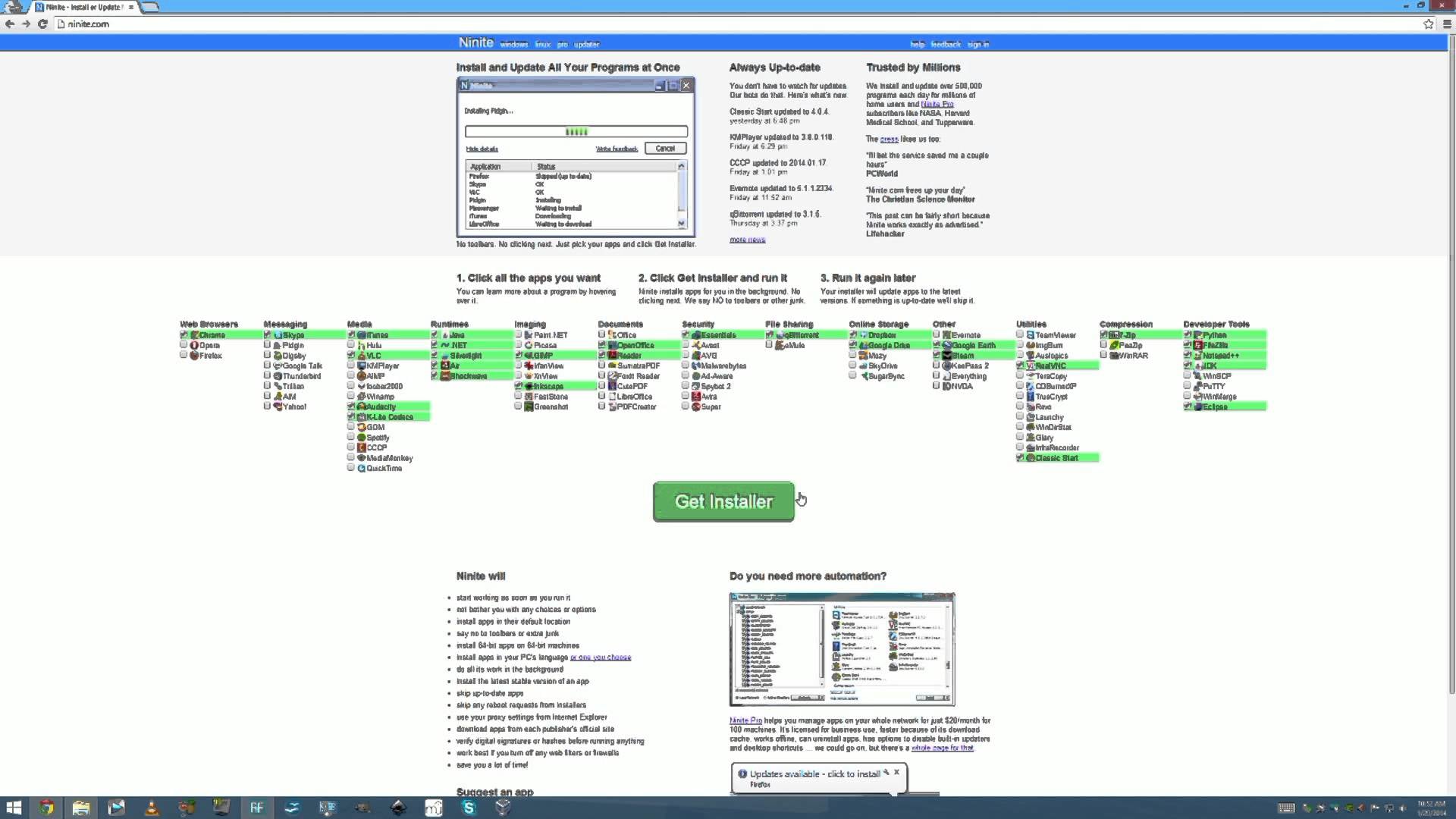 Install and Update Programs on Windows with Ninite