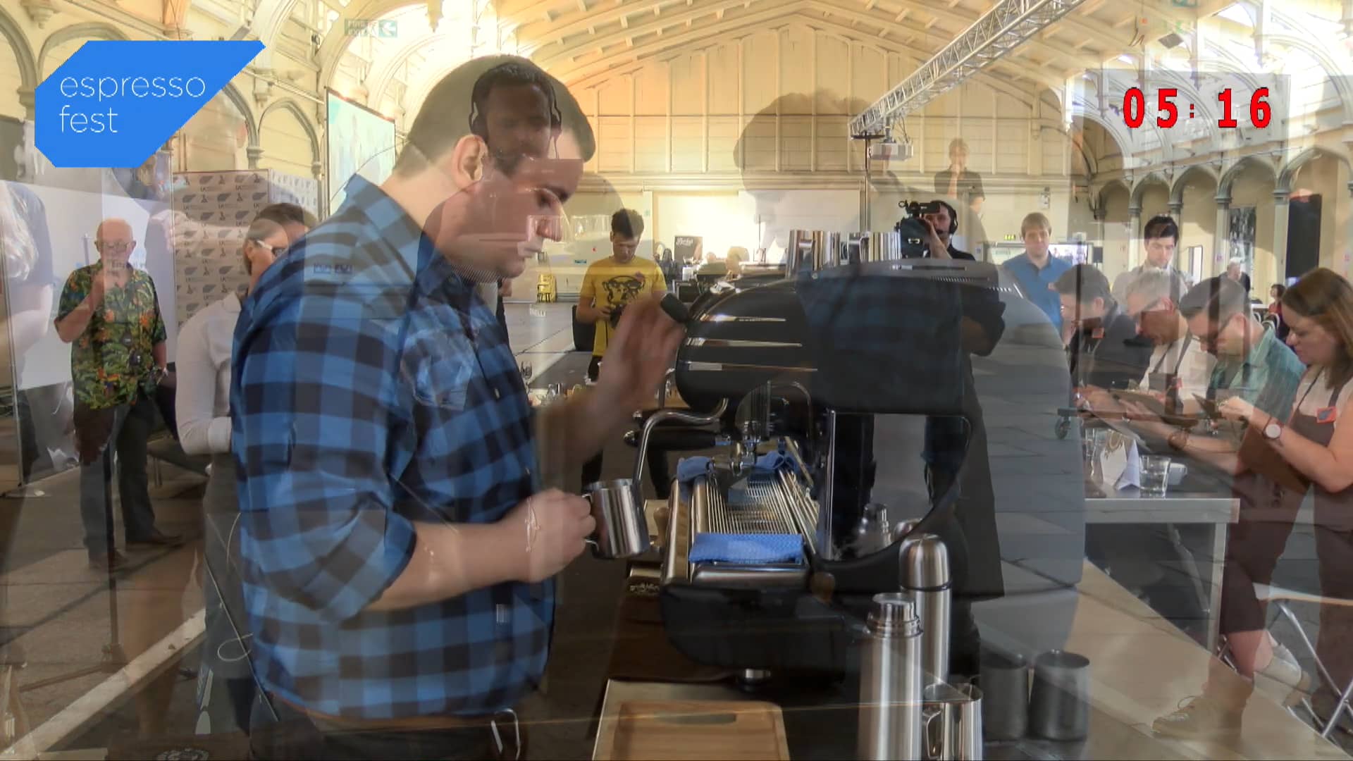 Derek Buckley competing at UK Barista Championships semifinal 2017