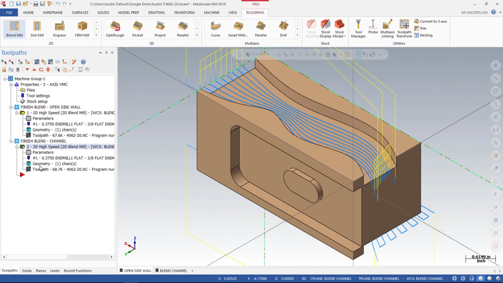 2D Mill Toolpaths