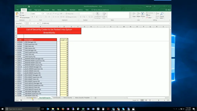 Epicor Security Setup Tool Demo