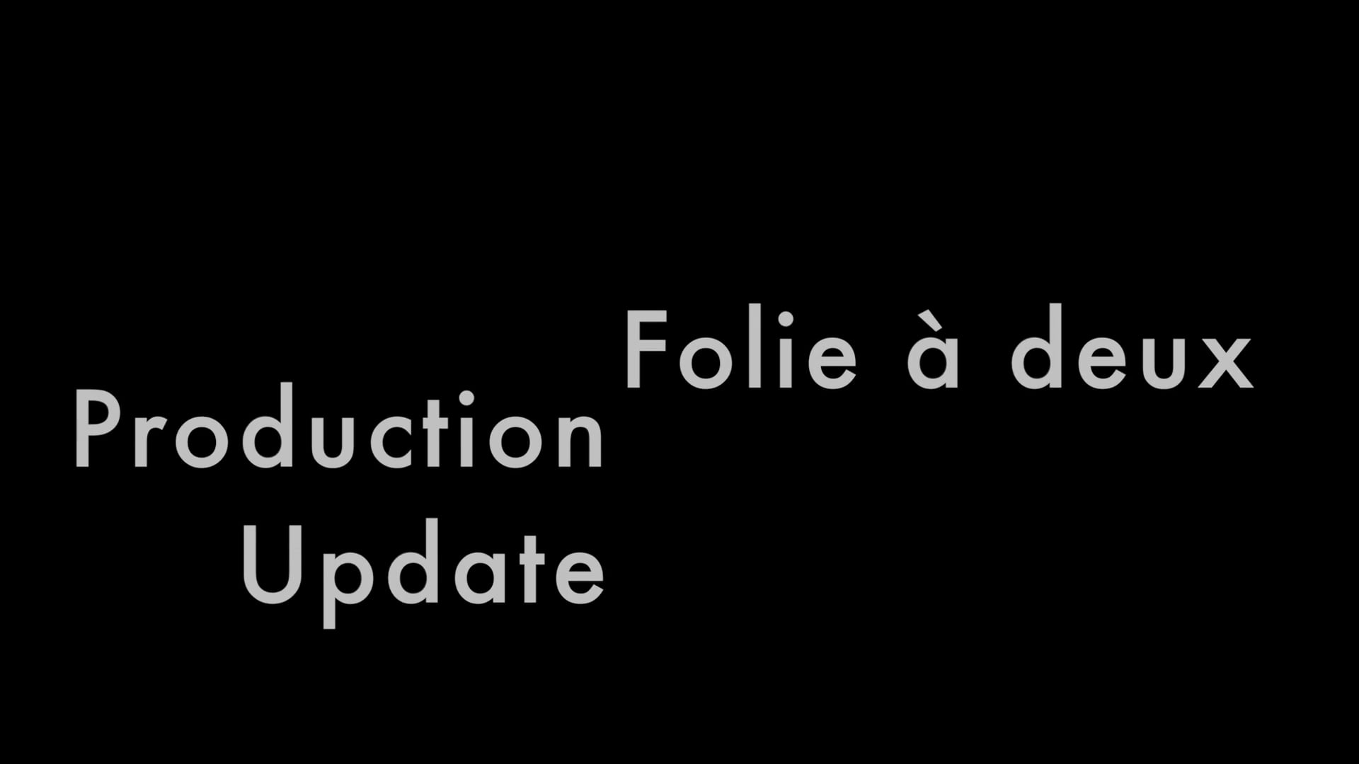 Production Update zu "Folie à deux" 2.9.17 - Fabian Schneeberg