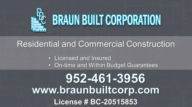 Braun Built Corporation  General Contracting Lakeville MN