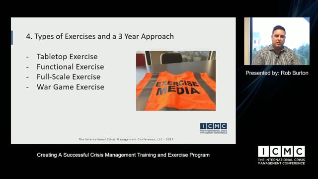 Creating a Successful Crisis Management Training and Exercise Program