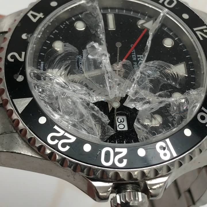 Rolex GMT Master shattered glass on Vimeo