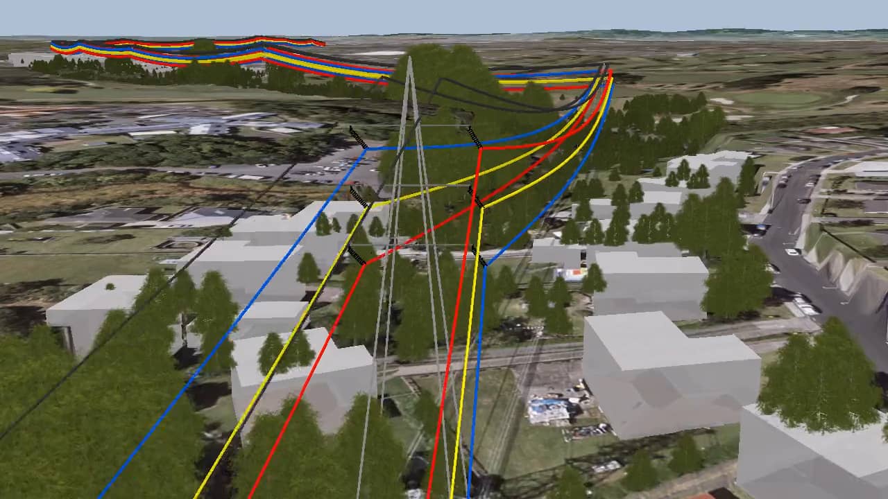 LiDAR Derived Transmission Lines Flythrough on Vimeo