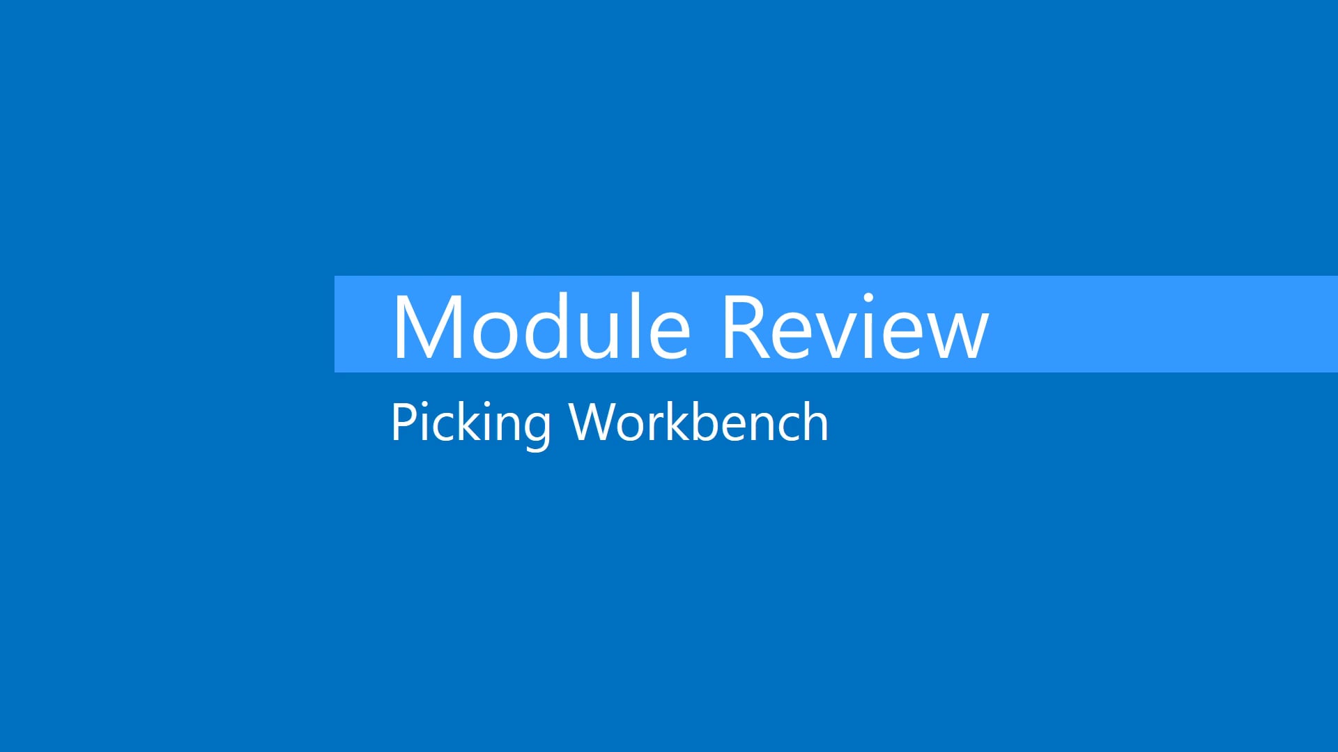 Module Review on Vimeo
