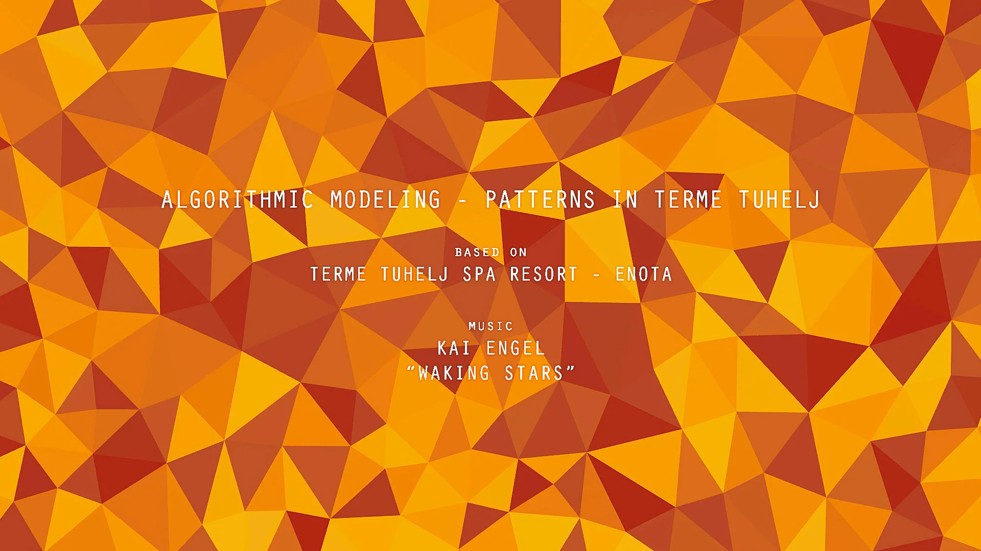 ALGORITHMIC MODELING - PATTERNS IN TERME TUHELJ on Vimeo