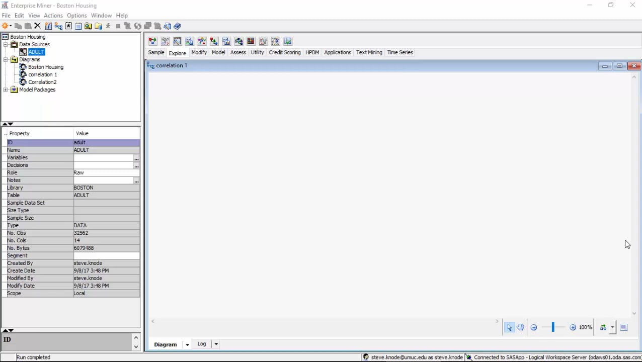 Correlation Matrix with SAS Enterprise Miner on Vimeo