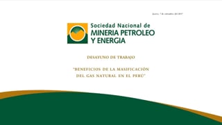 Beneficios de la masificación del gas natural