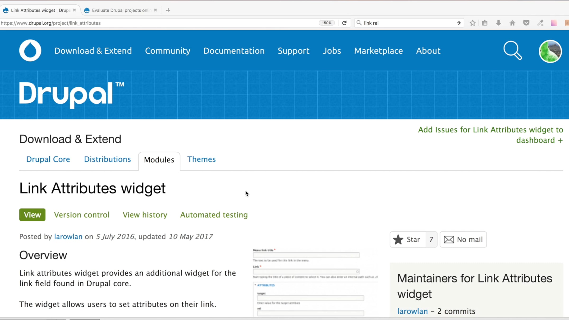 Drupal Modules: The One Percent — Link Attributes Widget (tutorial ...