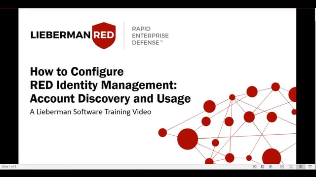 How to Configure RED Identity Management: Account Discovery and Usage ...