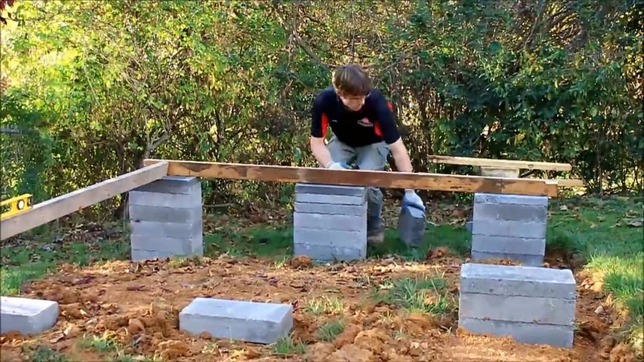 Block Foundation for Sheds How To Build on Vimeo