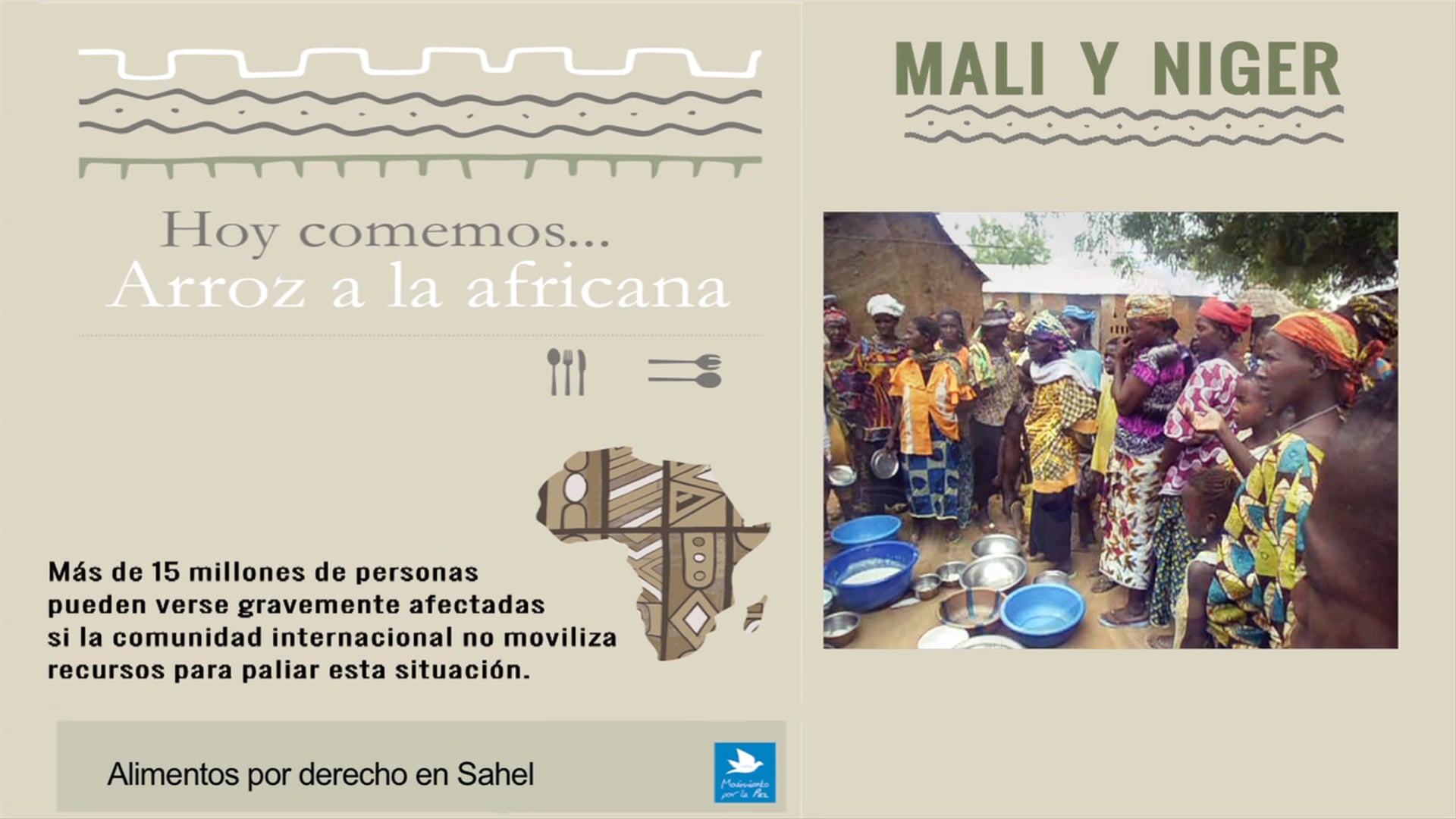 Arroz a la africana (Campaña Movimiento por la Paz)