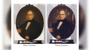 Discovering the Legend - Sam Houston Portrait Conservation #27