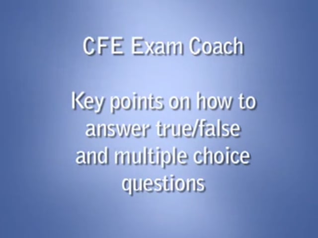 New CFE-Investigation Test Testking