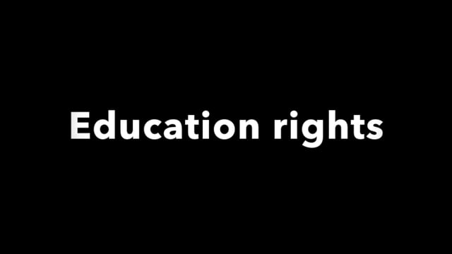 Disaster recovery: education rights