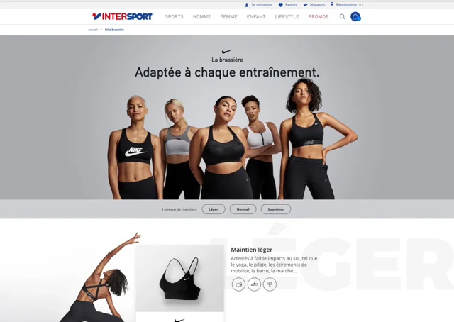 Brassiere intersport hot sale