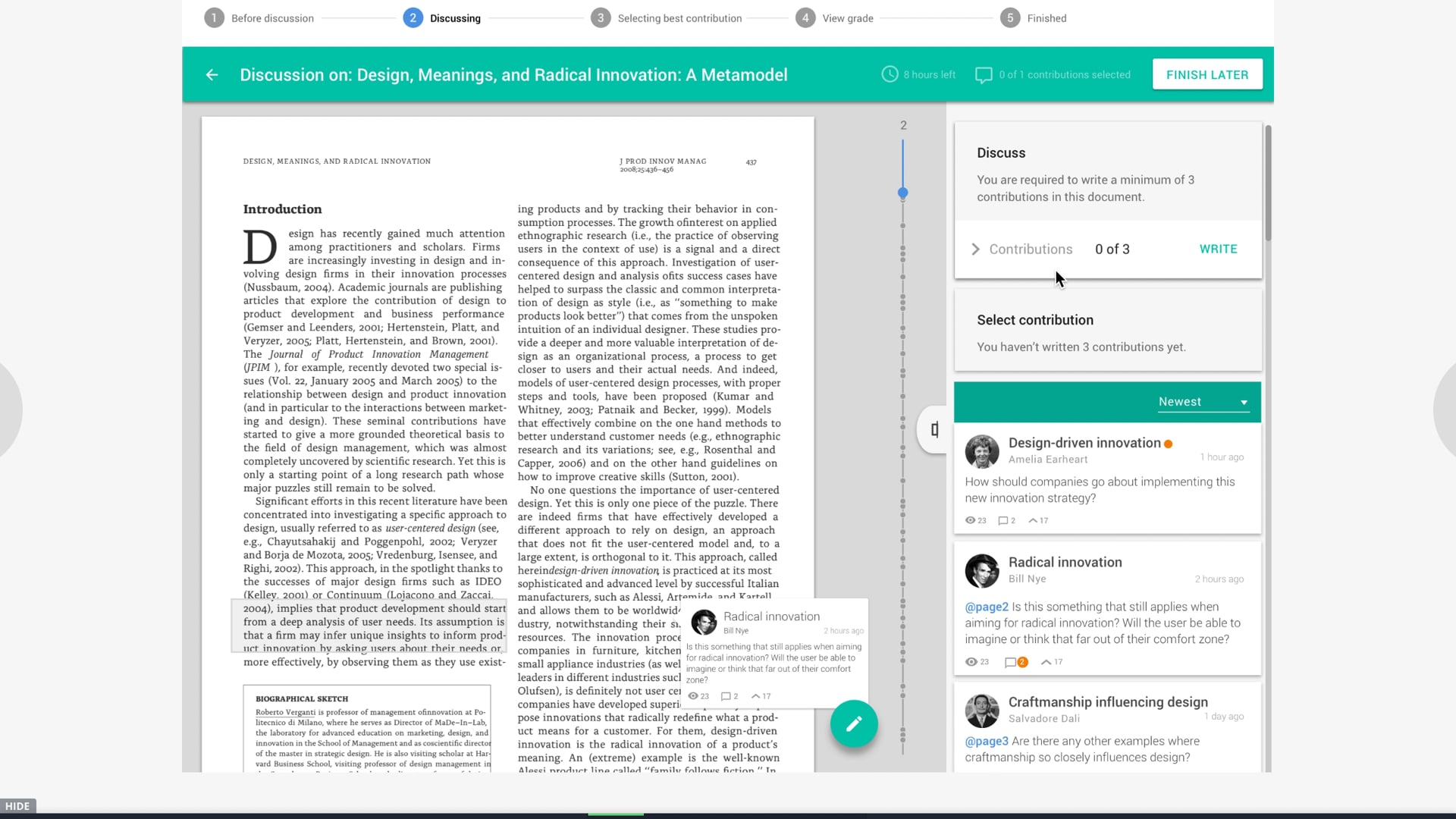 Collaborative Learning: Student Flow