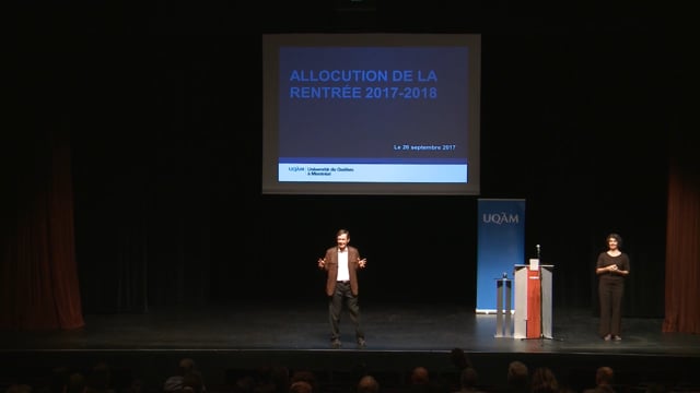 Allocution du recteur à la communauté de l’UQAM