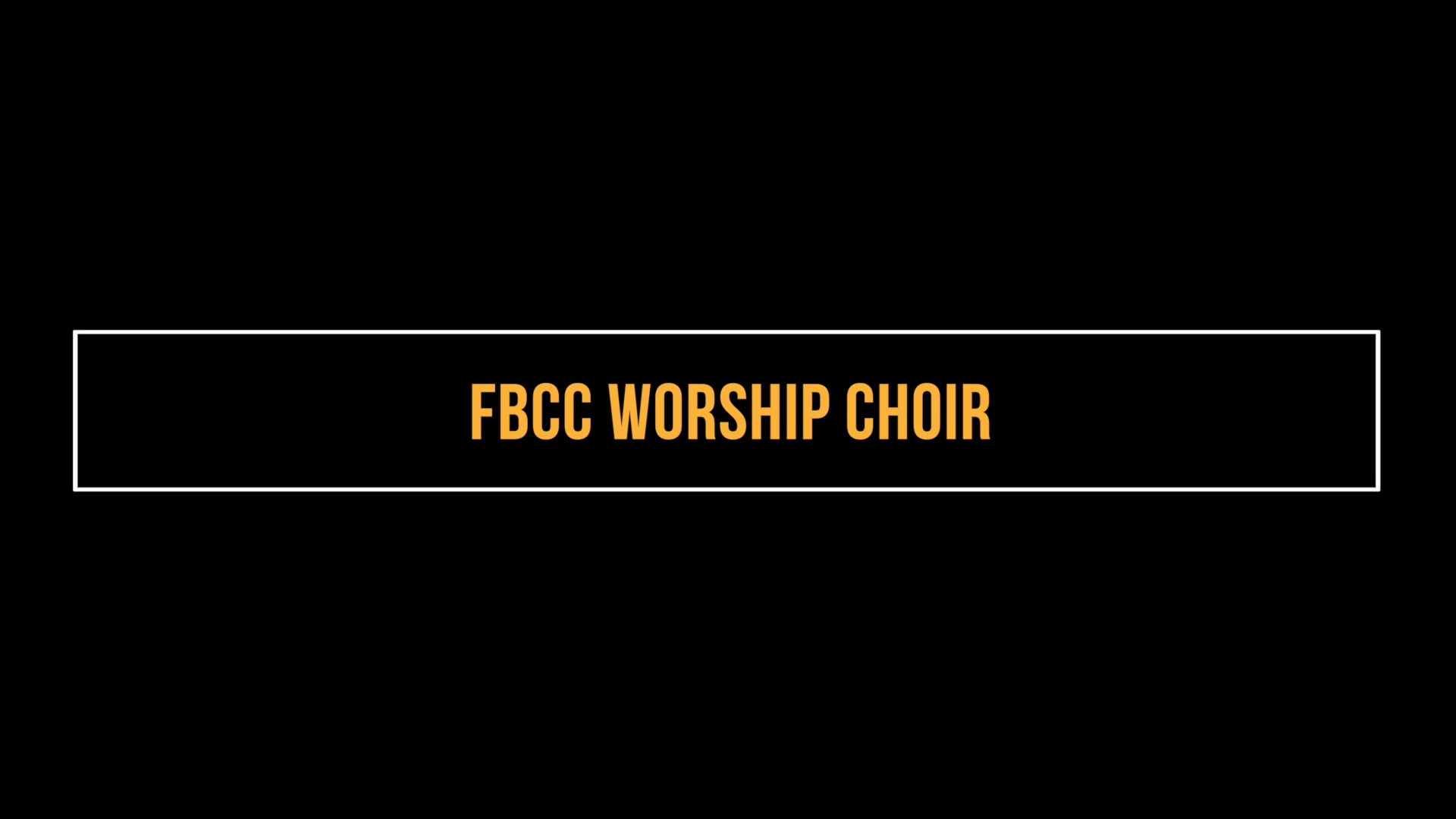 FBCC Worship Choir Ministry Spotlight on Vimeo