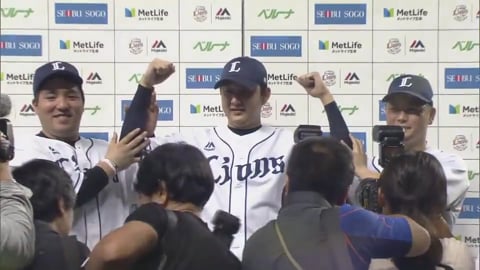ライオンズ・山川選手・岡田選手・野上投手ヒーローインタビュー 2017/9/23 L-Bs