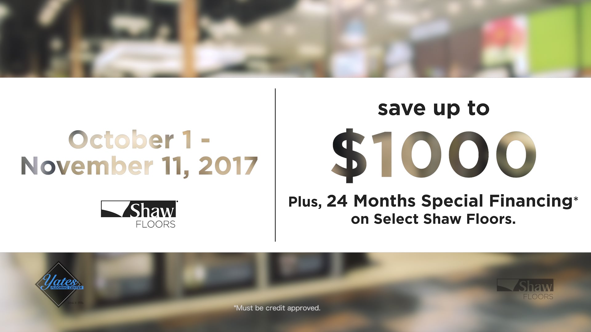 Yates Flooring Center Shaw Sale (30) on Vimeo