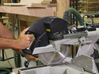 Cutting Kinon with a Miter Saw