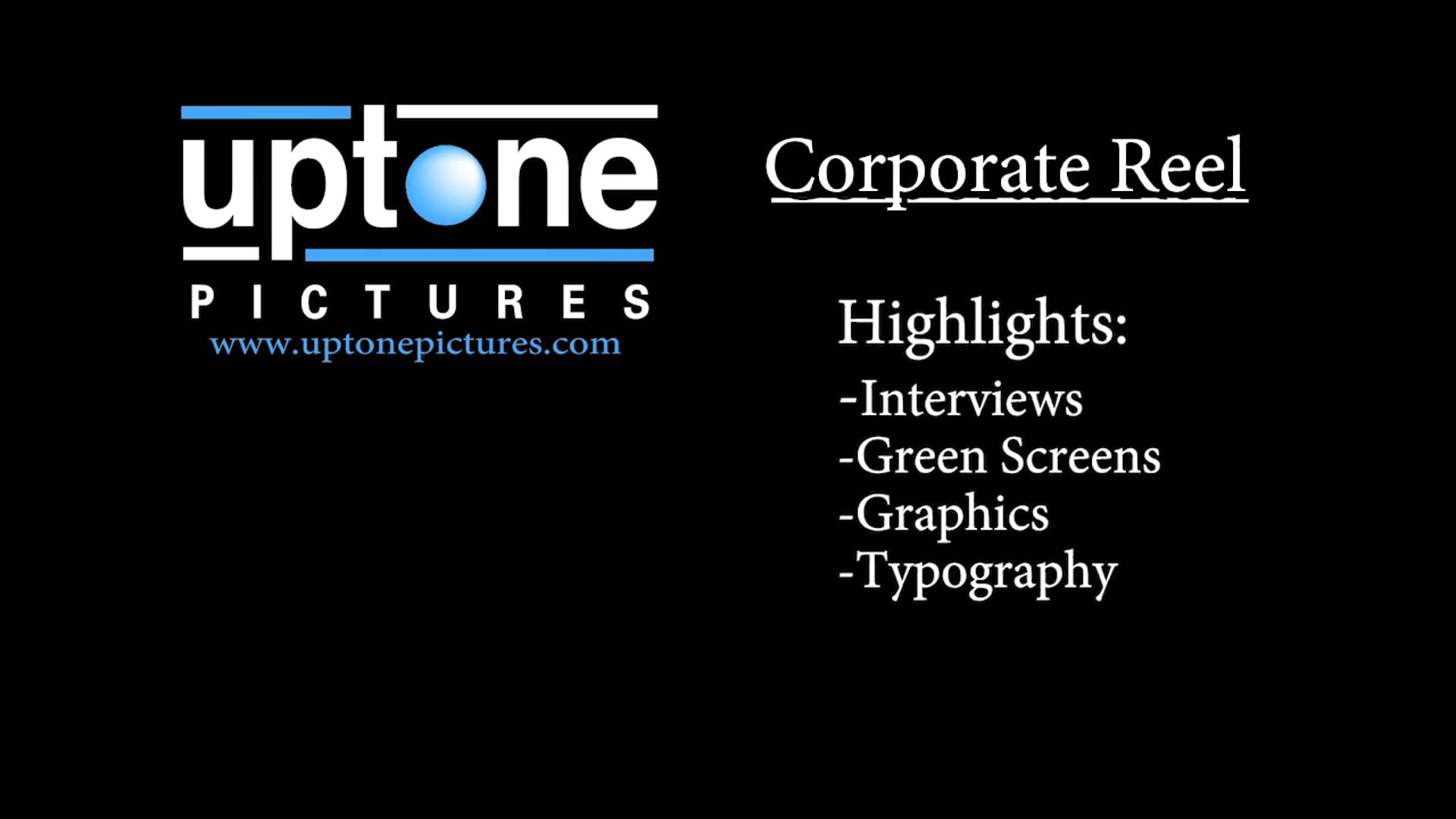 Promotional video thumbnail 3 for Uptone Pictures