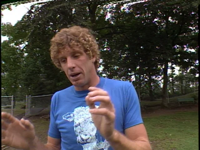 Unusual portrait of Detroit Tigers Mark The Bird Fidrych talking