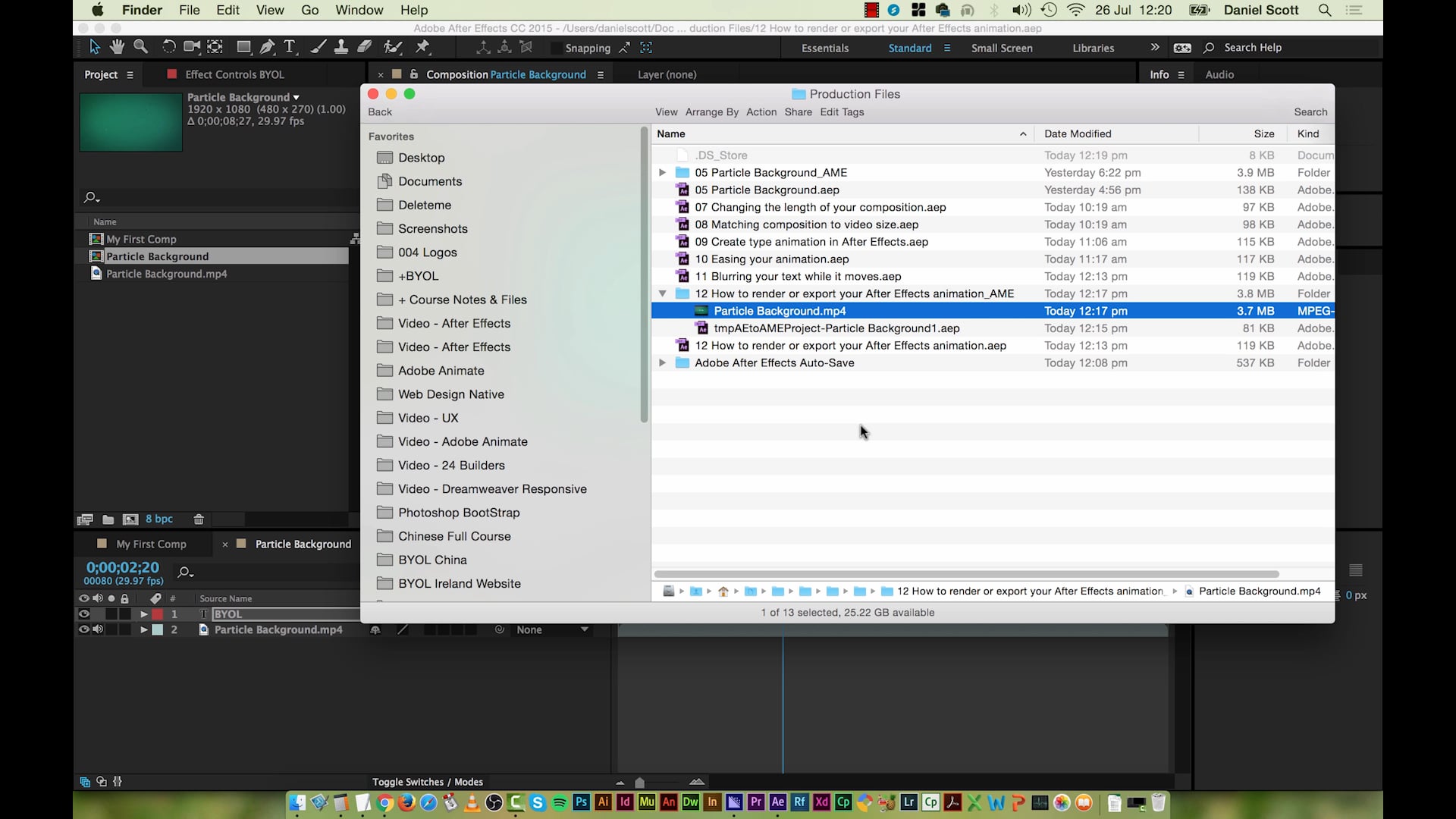 How to Render or Export your After Effects Animation | Bring Your Own Laptop