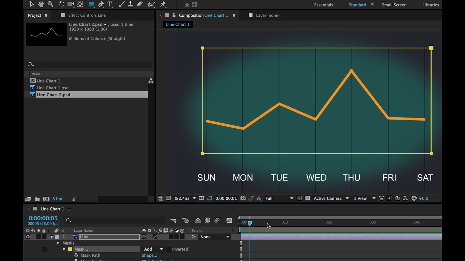 Animated Infographic Line Chart | Track Matts | Bring Your Own Laptop