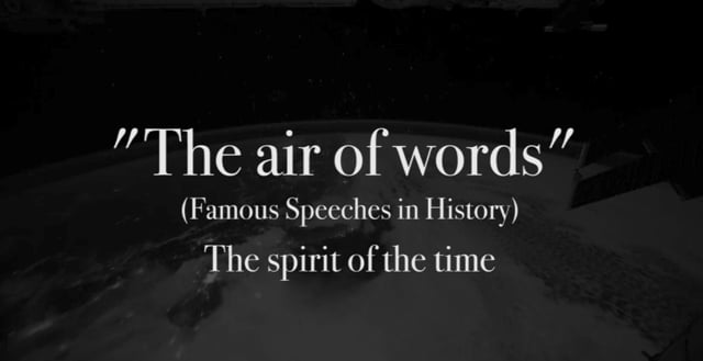 "The Air of Words" (Famous Speeches in History) ¶ The Spirit of the Time