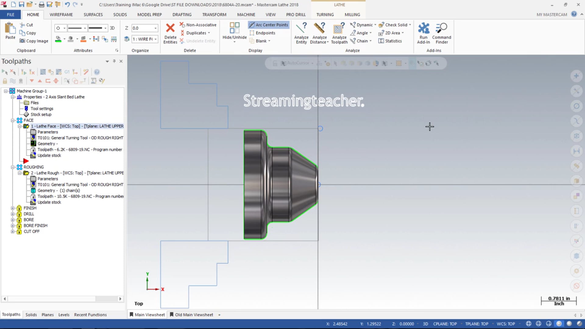 Common lathe toolpath parameters