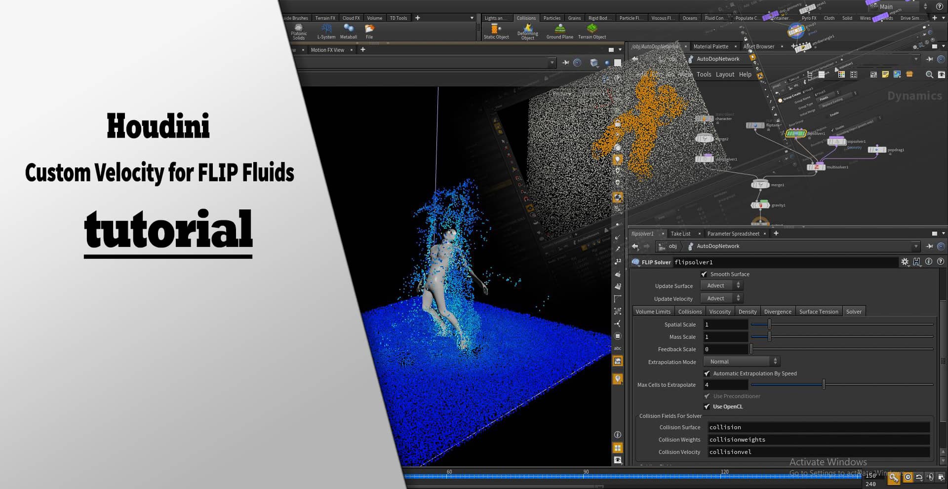 Custom Velocity for FLIP Fluids in Houdini on Vimeo