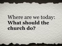 What Should The Church Do?