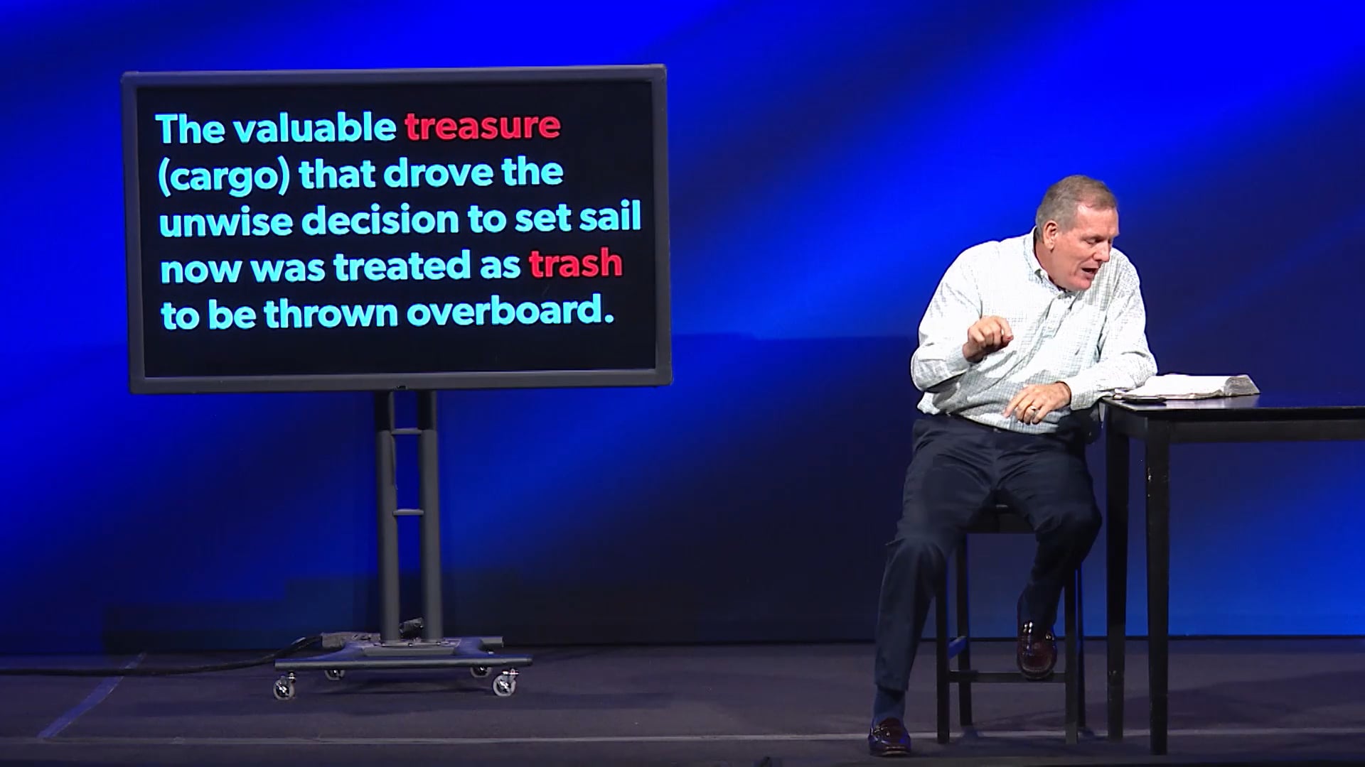 HFBC Message: Storm Warnings: When Treasures Become Trash (Acts 27)