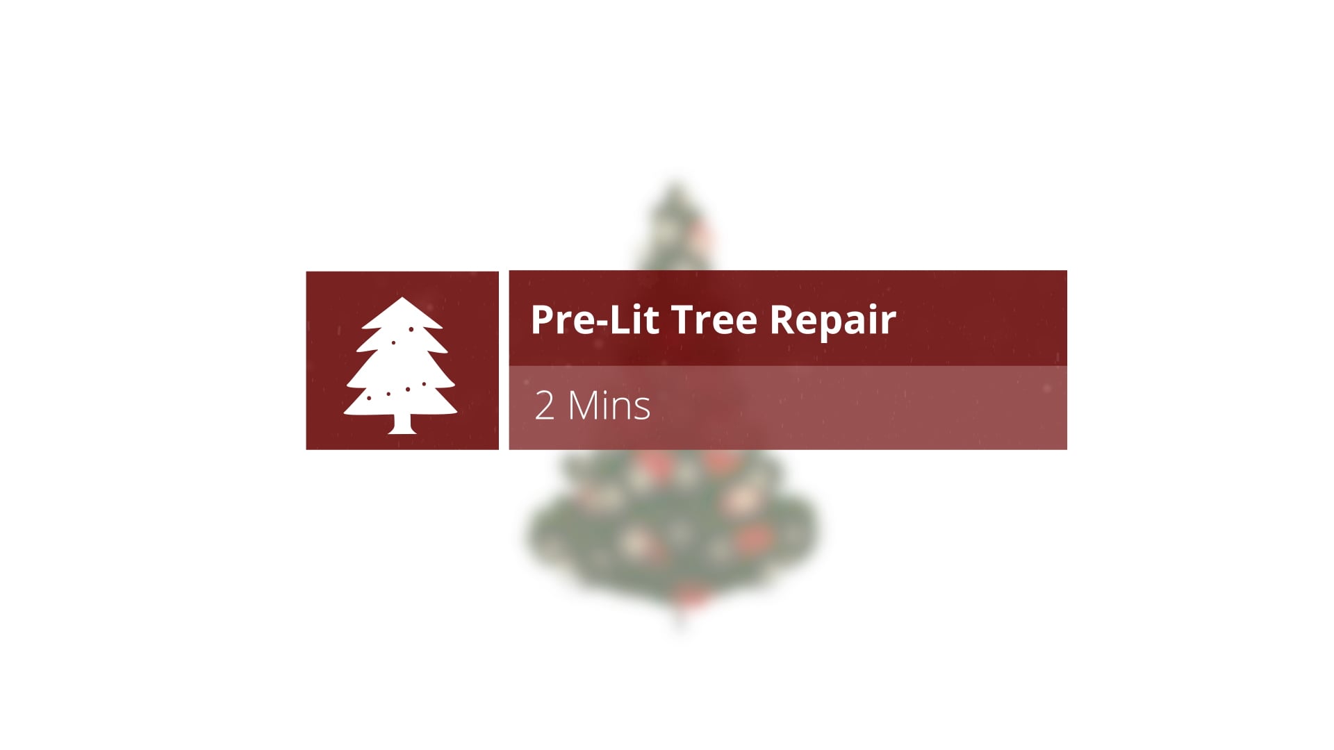 Prelit Tree Repair on Vimeo